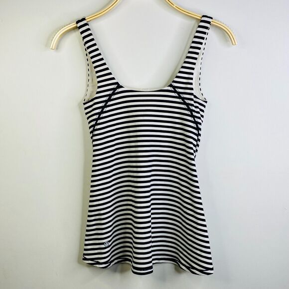 Lululemon Black and‎ White Striped Tank Top Size XS* - Picture 2 of 5